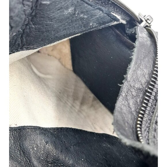 UGG Jardin Platform Boots Womens Size 10 Black Leather Buckle Straps Side Zip Mi - Picture 12 of 13